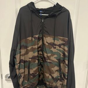 H&M Black and Camouflage Windbreaker